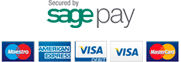 Secured by Sagepay - We accept the following payment types